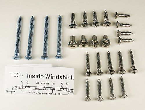 Install Kit - Windshield Mouldings - Inside - 1 Per car