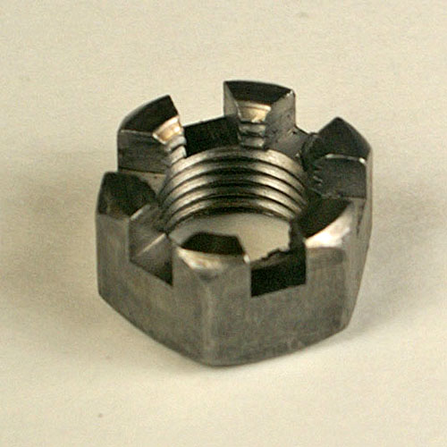 Hex Nut - Slotted - for Tie Rod Ends - Order 4 Per car