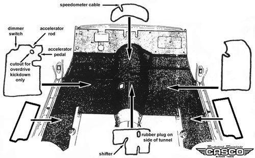 Floor Pan Deadener Set - 6 Pieces - 1 Per car