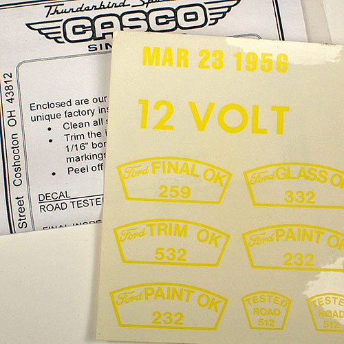 Decal Set - Inspection Stamps - 56 - 1 Per car