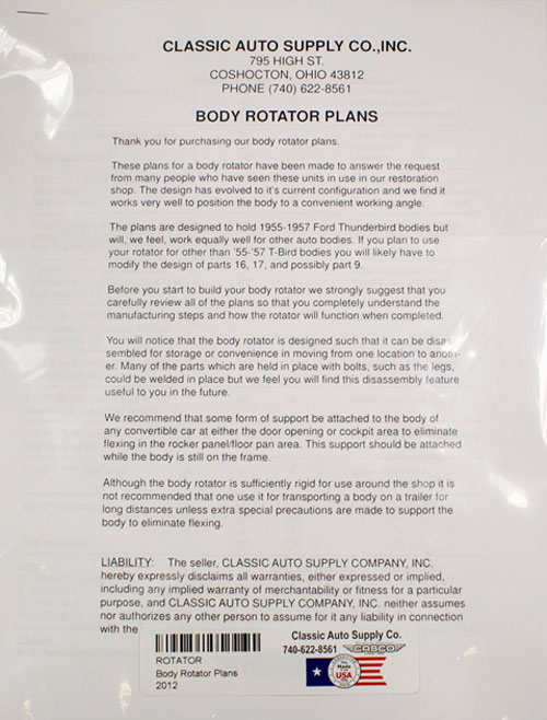 Body Rotator Plans