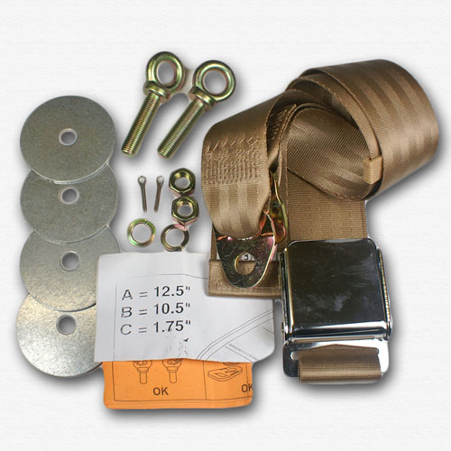 Seat Belt Set - 56 - Tan - Order 2 Per car